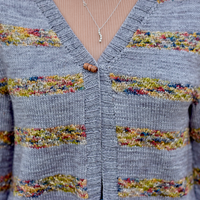 Cattail Cardigan (design by Paper Moon Knits) Yarn in Original Colors, Aussie Extra Fine Sport *DYED TO ORDER*