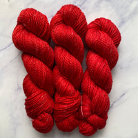 Christmas Red, Merino Linen Aran