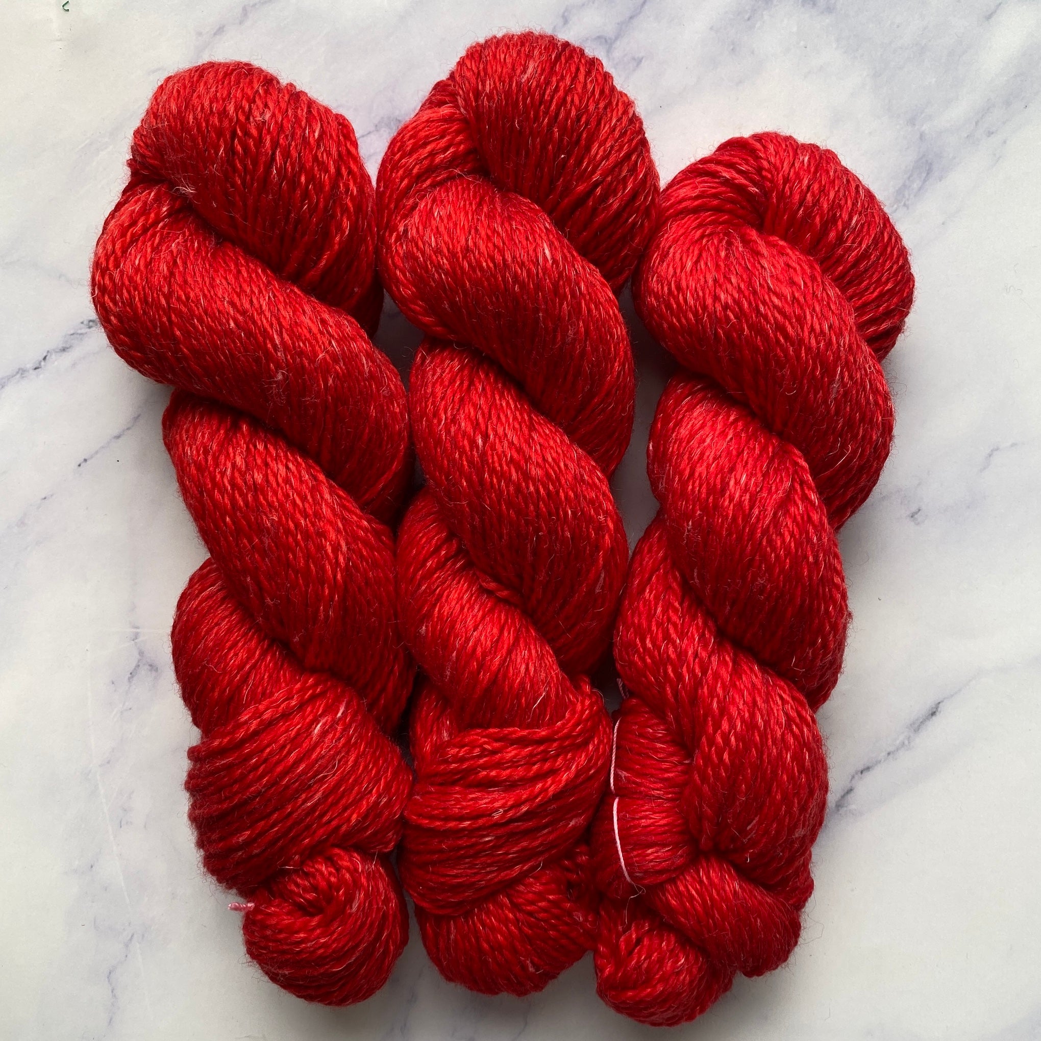 Christmas Red, Merino Linen Aran