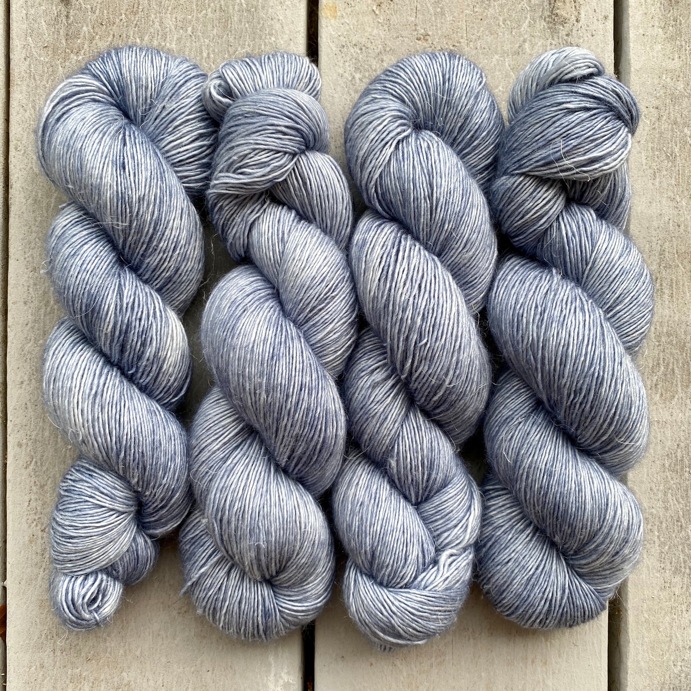 Blue Heather, Merino Linen Fingering Weight