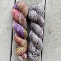 Duo Kit, The Language of Flowers and Steel, Merino Linen, Two Skeins