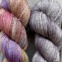 Duo Kit, The Language of Flowers and Steel, Merino Linen, Two Skeins