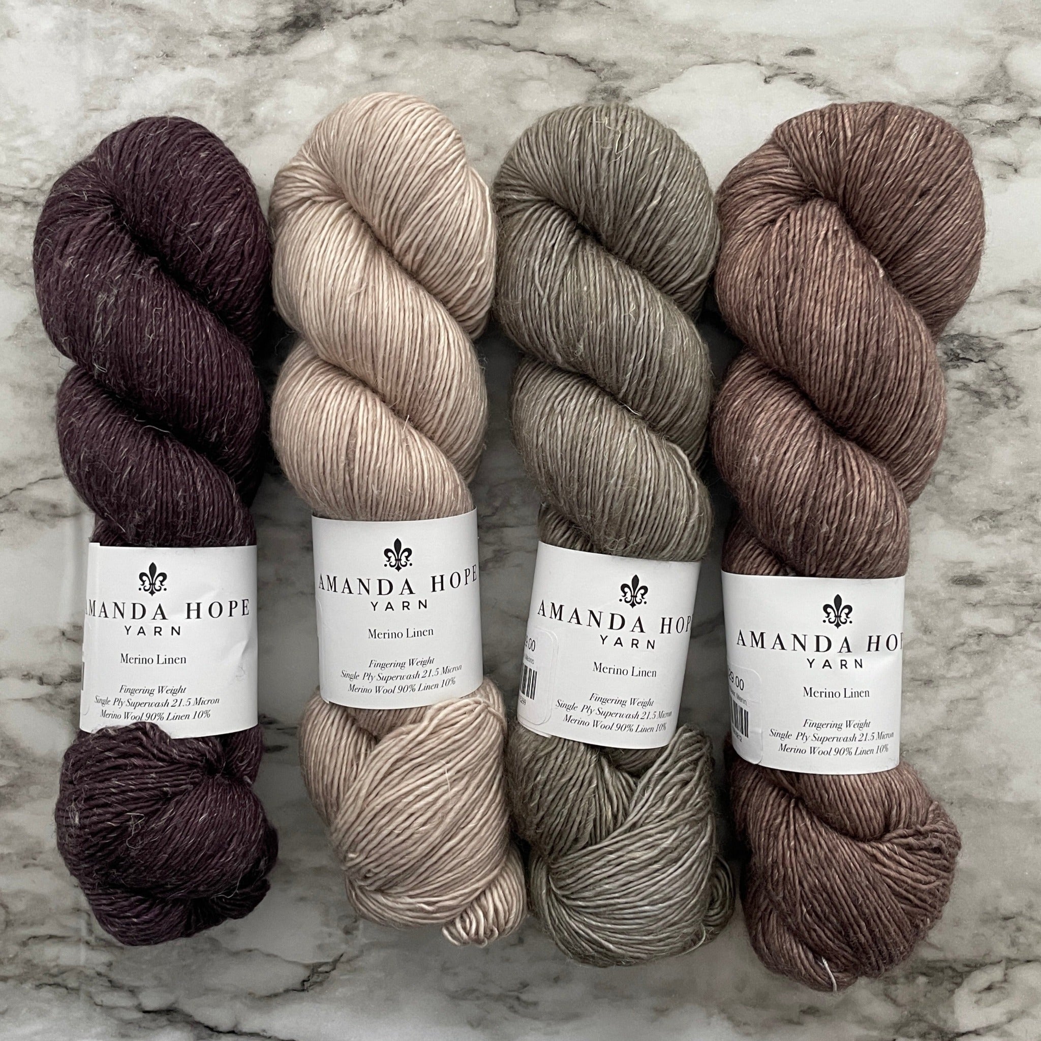 Song Of The Moon Sweater Kit in Merino Linen, 3 MC & 3 CC + 🫖1 Tiny Teapot Progress Keeper & Knitting Stitch Marker⚜️PATTERN IS NOT INCLUDED⚜️FREE US SHIPPING⚜️Claret-Cashmere Pearl-Taupe-Teddy Bear