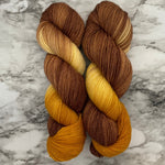 AP (Assigned Pooling), Curcumin Yellow/Cafe Latte, Aussie Extra Fine Fingering, Dyed for Assigned Pooling