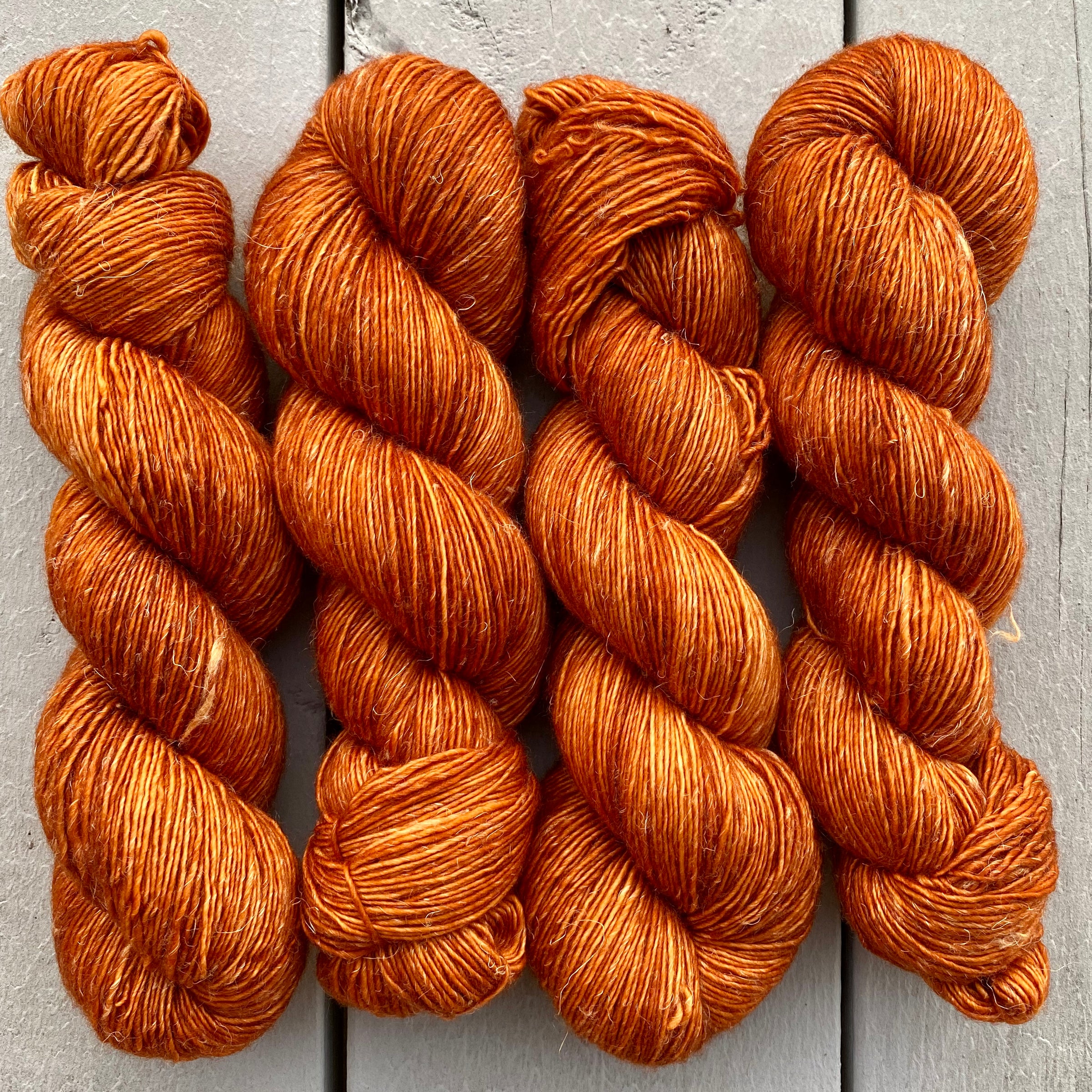 Pumpkin Spice, Merino Linen Fingering Weight