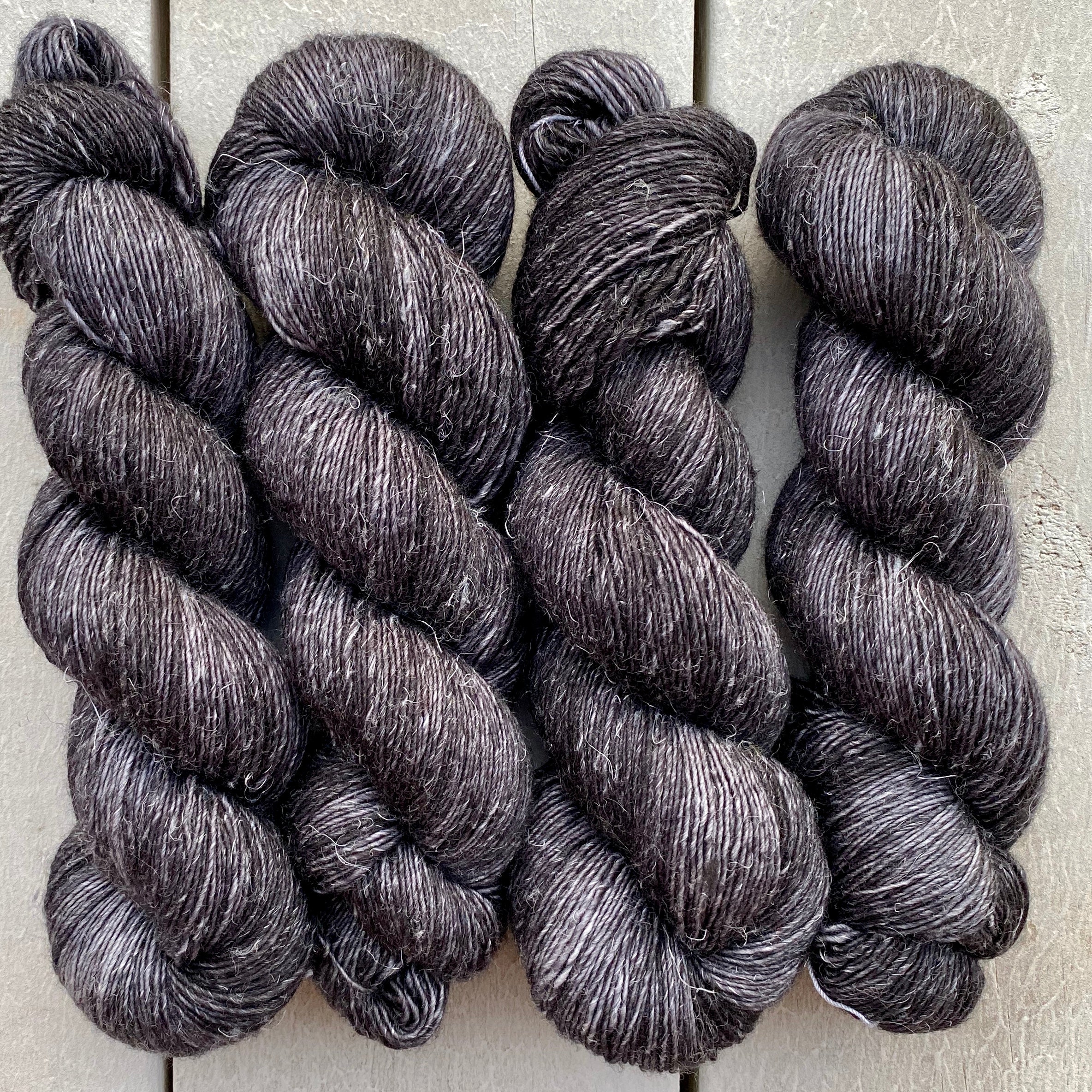 Noir, Merino Linen Fingering Weight