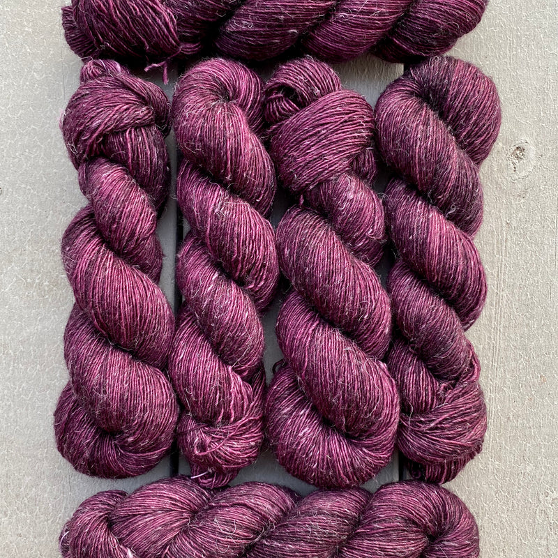 Claret, Merino Linen Fingering Weight