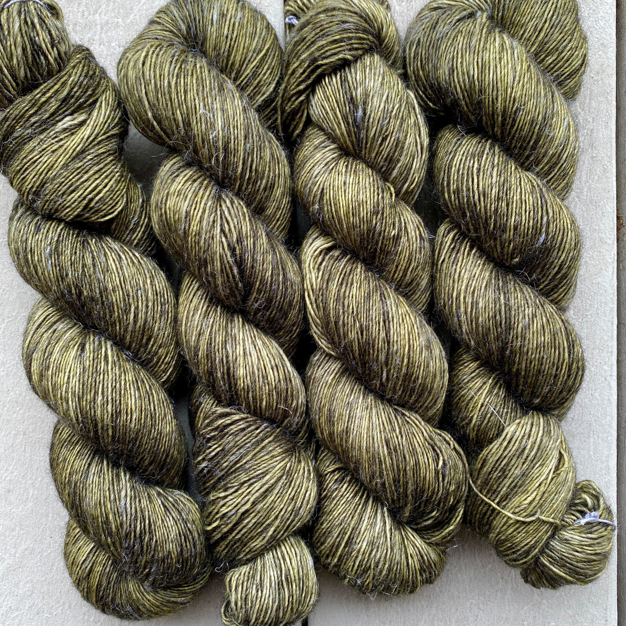 Bottle Green, Merino Linen Fingering Weight