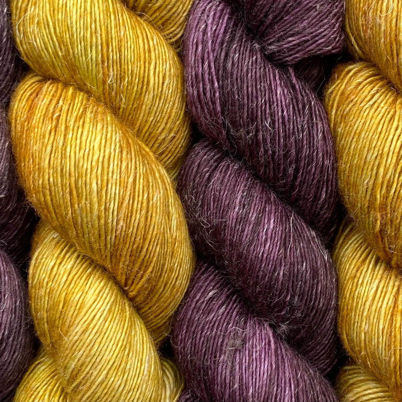 Aubergine, Merino Linen Fingering Weight