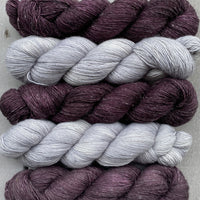 Aubergine, Merino Linen Fingering Weight