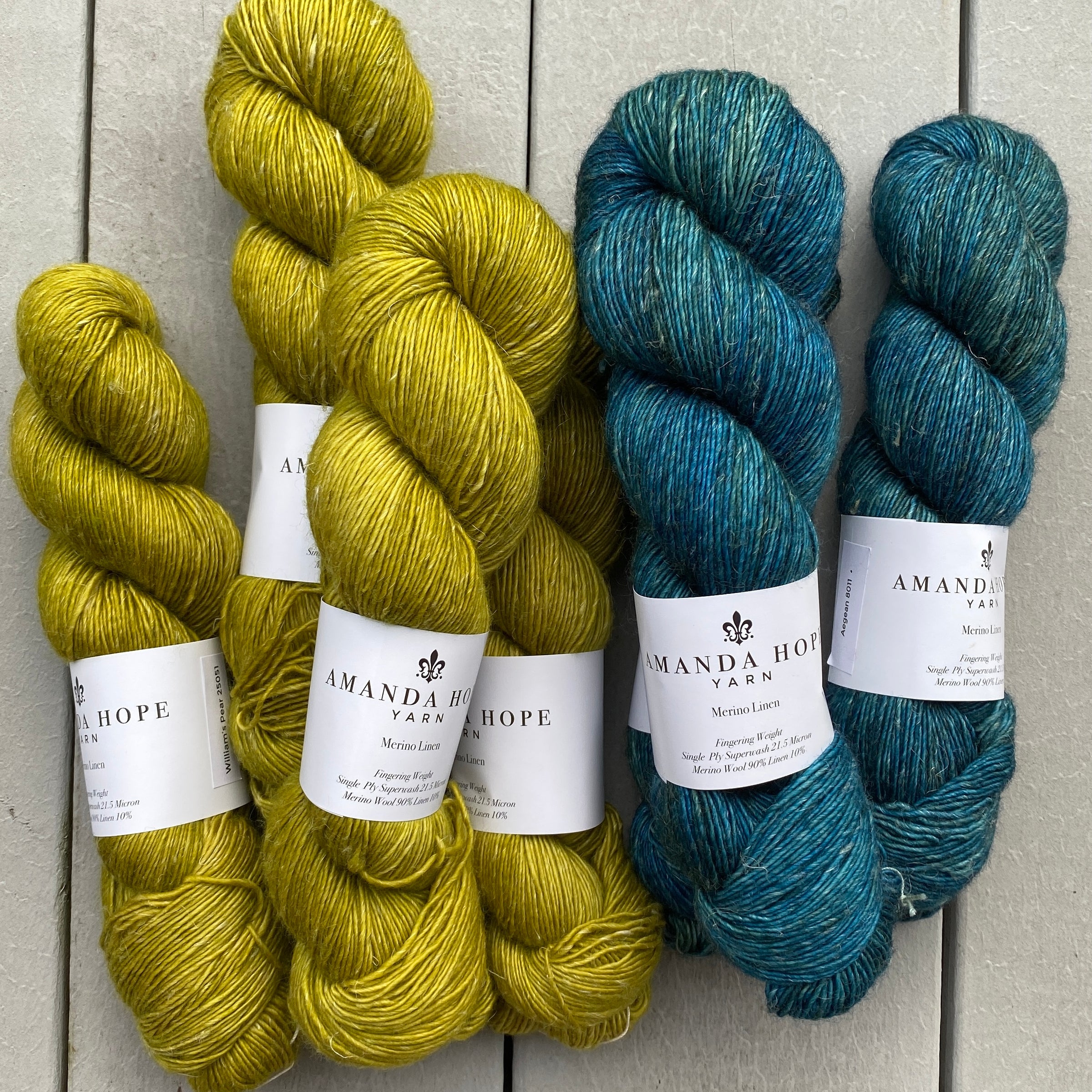 William's Pear, Merino Linen Fingering Weight