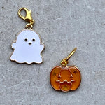 👻 Ghost & Pumpkin 🎃 Stitch Markers and Progress Keepers