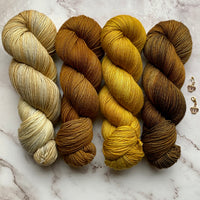 Burnished Gradient, Quartet in Aussie Extra Fine Fingering *DYED TO ORDER*