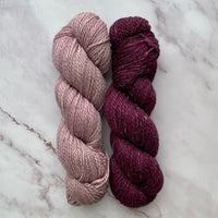 Duos for Decker Hat (a design by Joan Forgione), Multiple Color Combos, Merino Linen Aran + special stitch marker