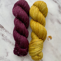 Duos for Decker Hat (a design by Joan Forgione), Multiple Color Combos, Merino Linen Aran + special stitch marker