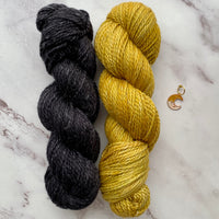 Duos for Decker Hat (a design by Joan Forgione), Multiple Color Combos, Merino Linen Aran + special stitch marker