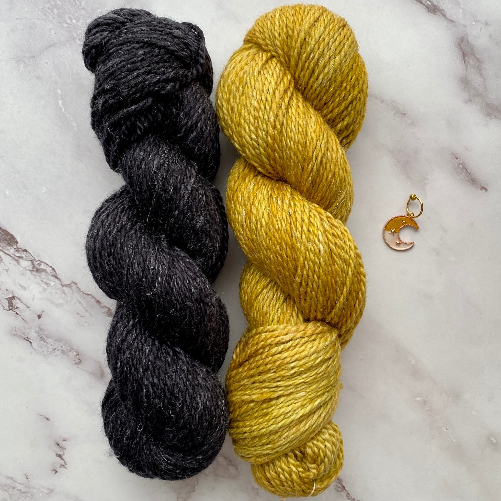 Duos for Decker Hat (a design by Joan Forgione), Multiple Color Combos, Merino Linen Aran + special stitch marker