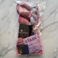 Veronique Scarf- includes beads  (Pattern is NOT Included), Marie Antoinette, Aussie Extra Fine High Twist Sock with Nylon Set