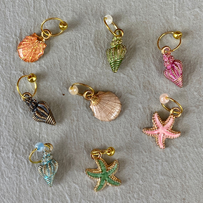 Trio of Sea Shell Stitch Markers (We'll pick 3 for you!)