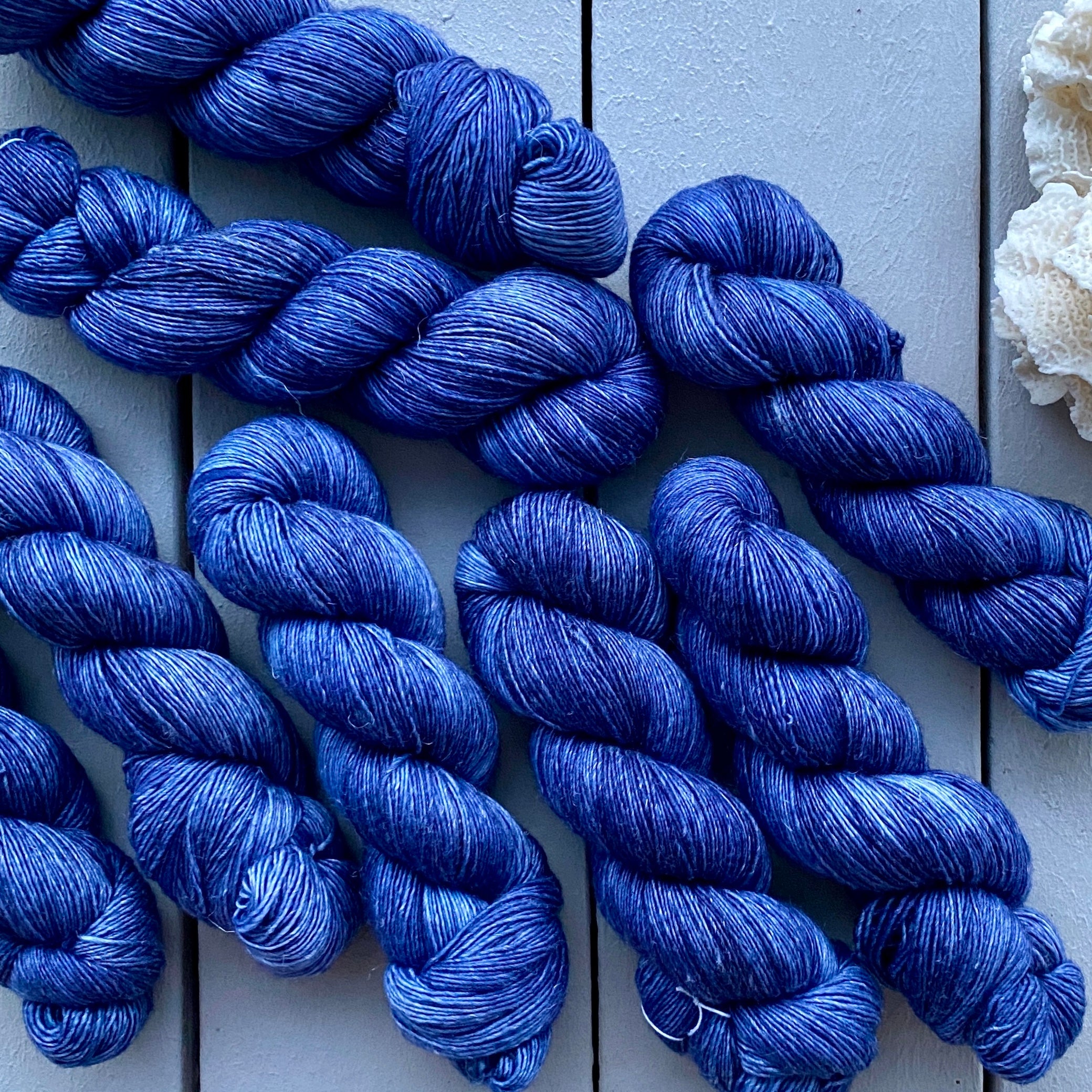Forever in Blue Jeans, Merino Linen Fingering Weight