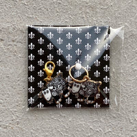 Black & White Sheep Enamel Charm Stitch Marker & Progress Keeper Combos