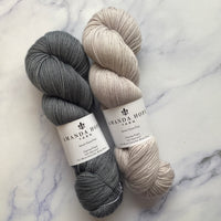 Elegant Gray Duo,  Lava Rock + Oyster, Aussie Extra Fine Fingering