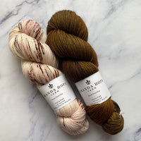 Duo,  Oil Rubbed Bronze + Cinnamon, Aussie Extra Fine Fingering