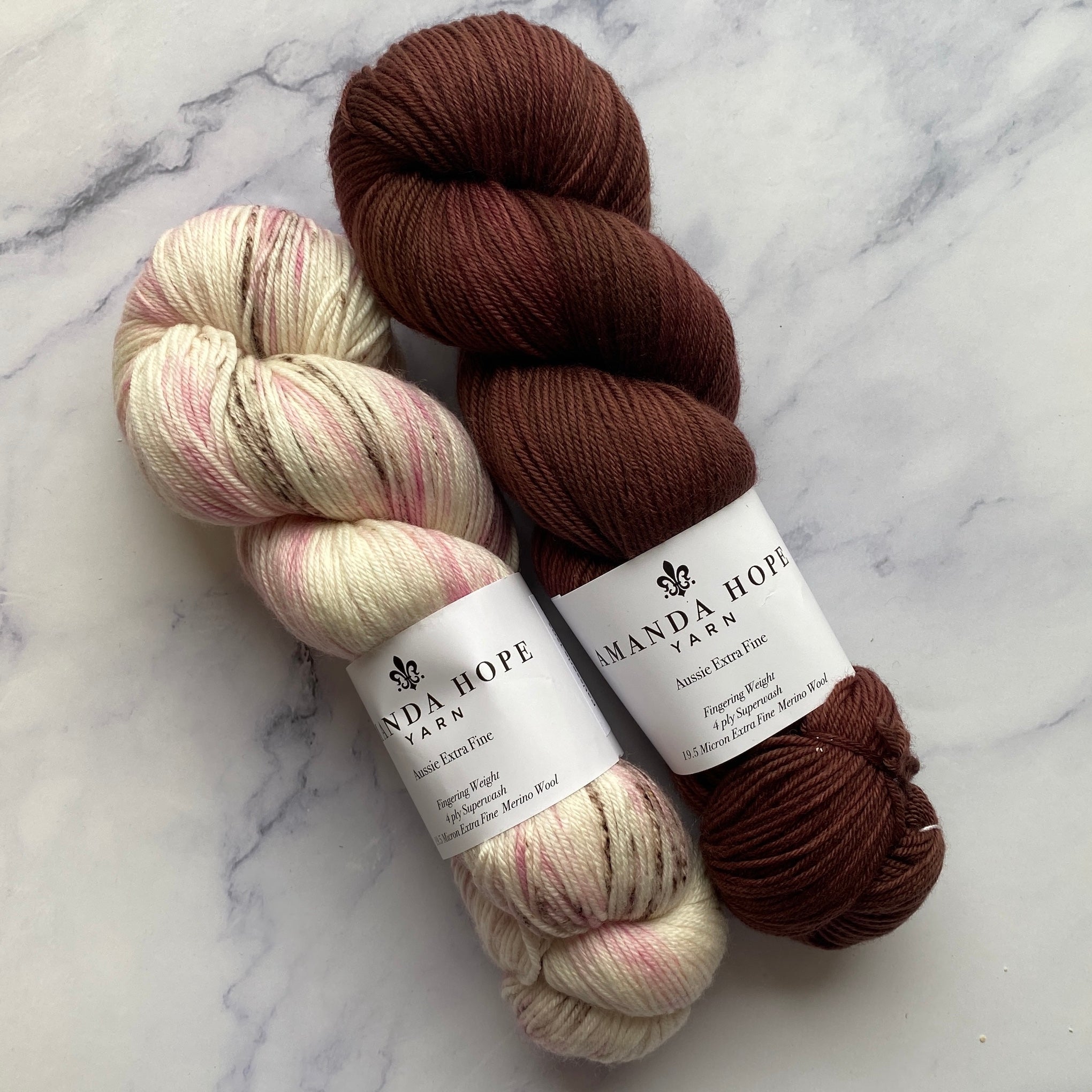 Duo,  Milk Chocolate + Patisserie, Aussie Extra Fine Fingering/DYED TO ORDER