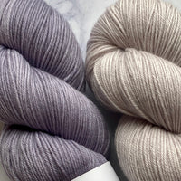 Duo, French Lavender + Oyster, Aussie Extra Fine Fingering