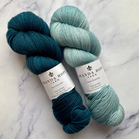 Duo, The Tealiest + Gossamer Teal, Aussie Extra Fine Fingering