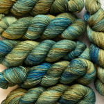Nocturne: Blue and Gold, Merino Linen Fingering Weight