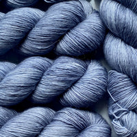 Washed Denim, Merino Linen Fingering Weight