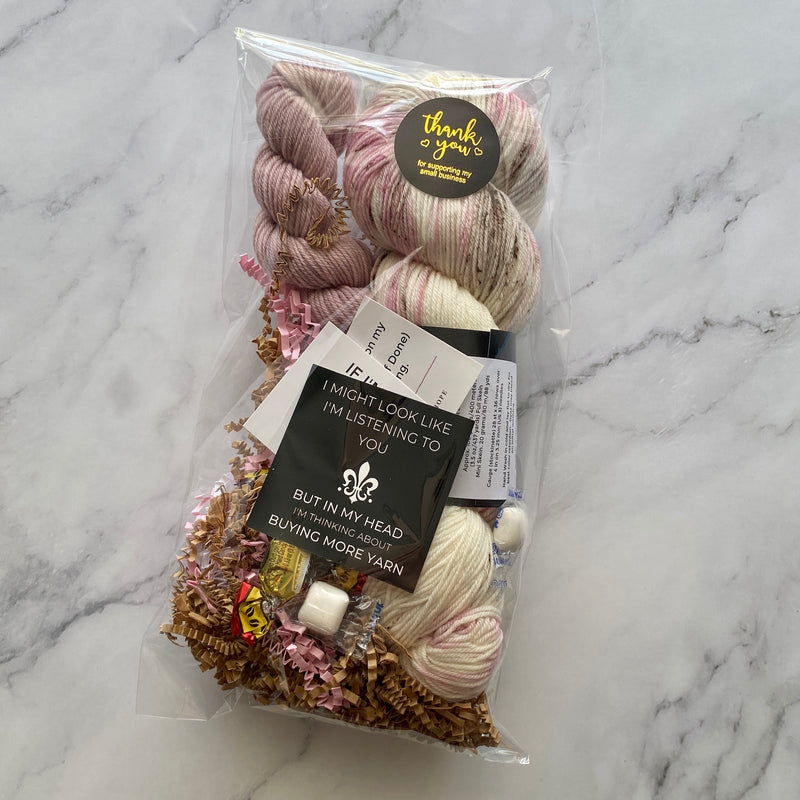 Lovely Pair Sock Set (Patisserie Full Skein with Musk Mallow Mini), Aussie Extra Fine Sock with Nylon Sock Set