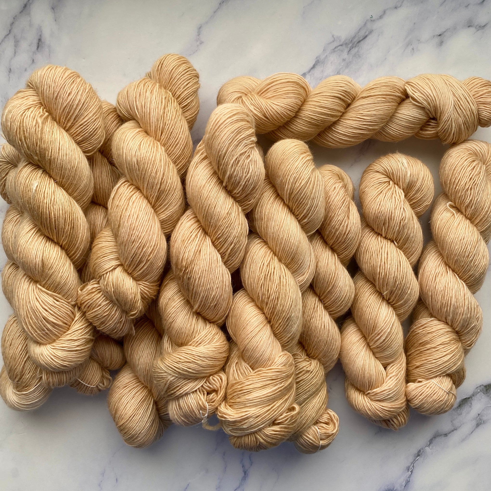 Peachy Tan, Merino Linen Fingering Weight