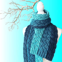 Trio of Aegean, Teal Zeal and The Tealiest for Azul (design by Alexandra Davidoff) Original Colors Used in Her Design, Aussie Extra Fine DK with Nylon