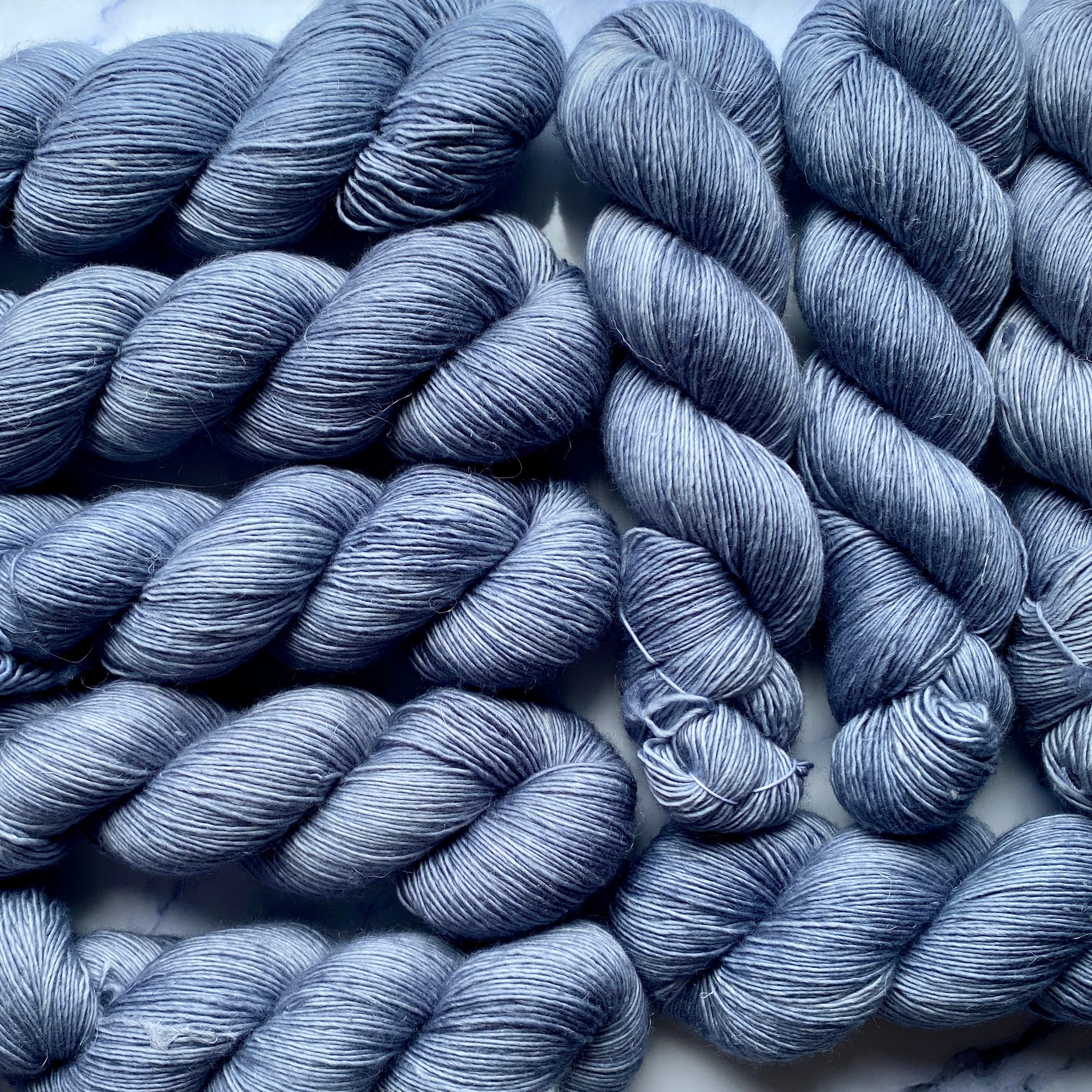Washed Denim, Merino Linen Fingering Weight