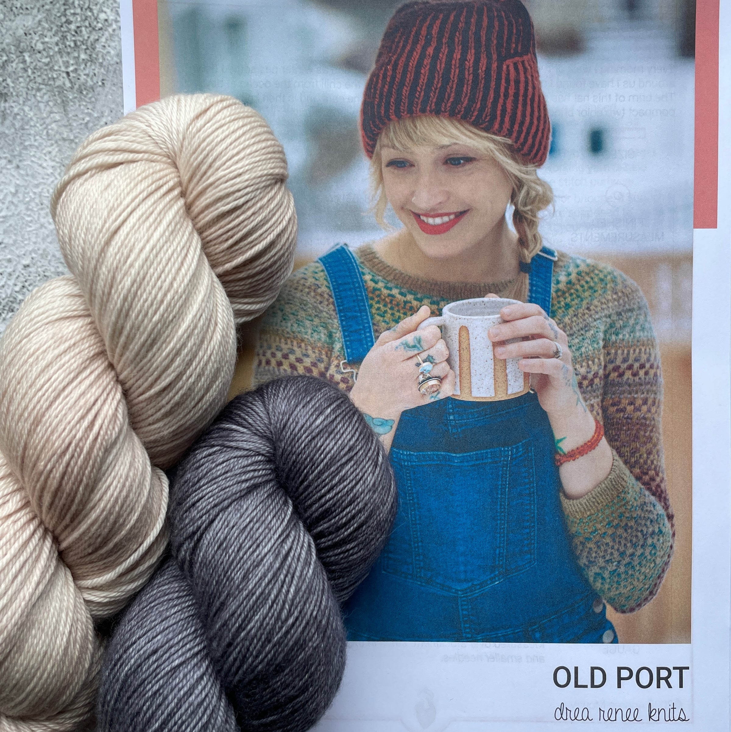 Old Port Hat Sport Set Duo set White Sand/Gunmetal (Pattern is NOT included)